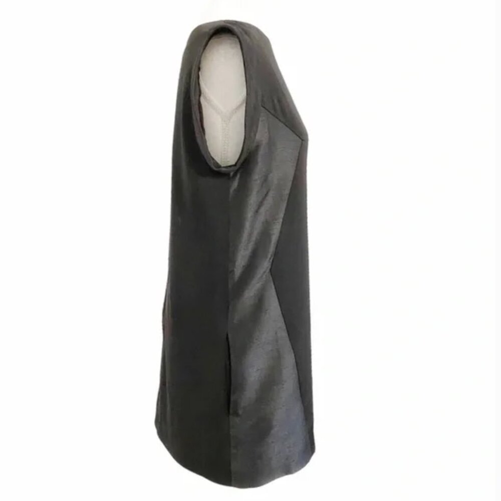 CAMEO BLACK PANELLED SHORT ROLLED SLEEVE SHIFT FORMAL DRESS - S - Picture 3 of 9